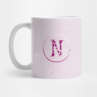 Monogram fairy flowers, letter N Mug